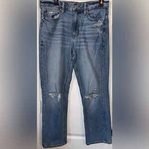 American Eagle Women Blue Distressed Jeans style 4975 SZ 10 Short